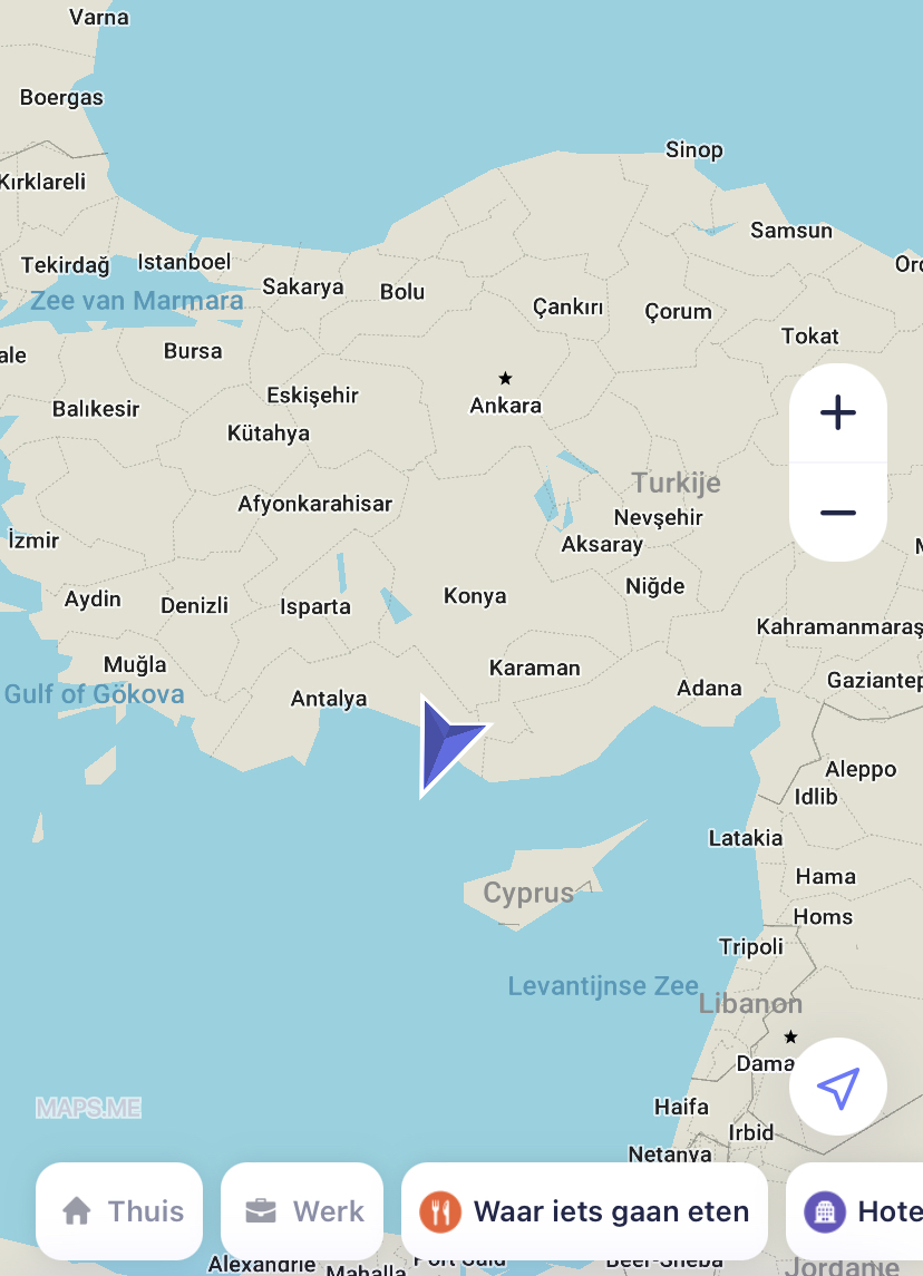 maps.me auto huren Turkije